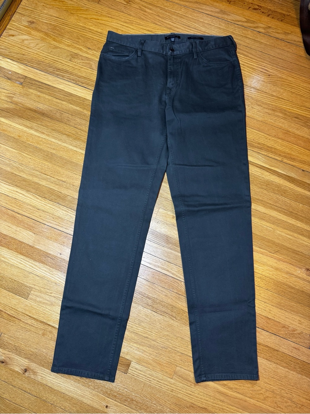 Banana Republic Traveler Pants Athletic Tapered Fit Dark Military Green 35x36